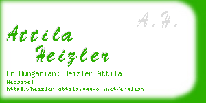 attila heizler business card